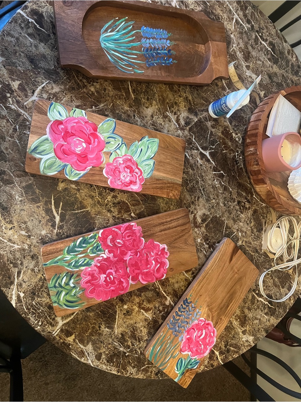 Bundle: Hand Painted Serving boards